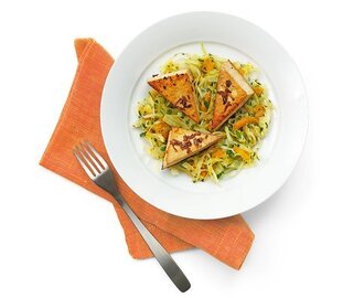 Kürbis-Kabis-Salat mit Tofu