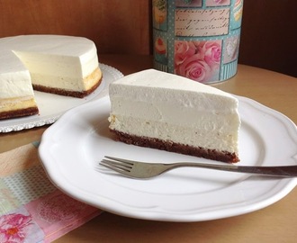 Vanilkový cheesecake s pěnou z bílé čokolády