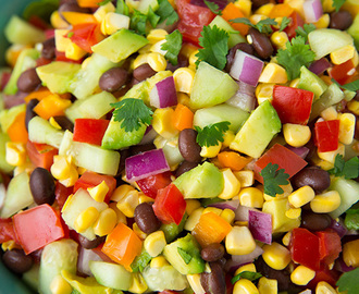 Mexican Chopped Salad with Greek Yogurt Cilantro Lime Ranch and a Giveaway