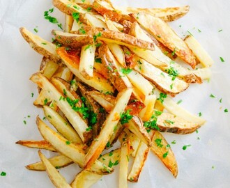 Baked French Fries with Roasted Garlic Butter