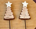 Weihnachtsbaum-Brownies {Brownies en forma de árbol de navidad}