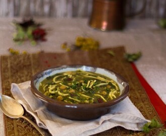 Persische Bohnen Nudel Suppe