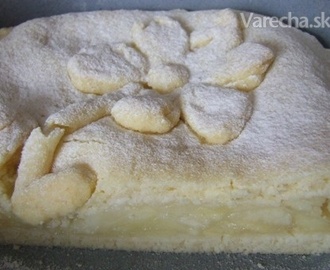 Jablkový koláč s pudingom (fotorecept)