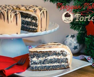 Marzipan Mohn Torte mit Zwetschken Zimt Marmelade [Weihnachtsklassiker]