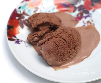 Domácí čokoládová zmrzlina (verze mléčná čokoláda bez přidaného cukru)