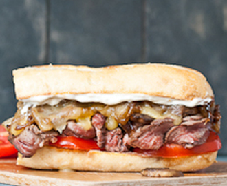 Grilled Flank Steak Sandwiches with Caramelized Onions and Mushrooms #WeekdaySupper