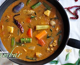 Varutharacha Sambar – South Indian Vegetable and Lentil Potage