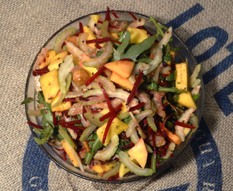Sellerie Randen Salat mit Mango und Macadamia
