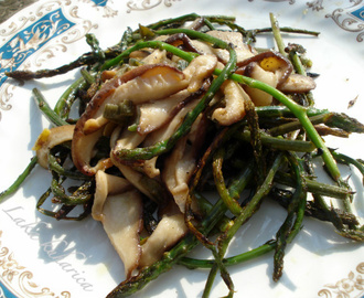 Divlje šparoge sa shiitake gljivama :: Wild asparagus with Shiitake mushrooms