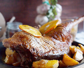 Kaczka pieczona z jabłkami i pomarańczami / Roast duck with apples and oranges
