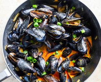 Coconut Curry Mussels.