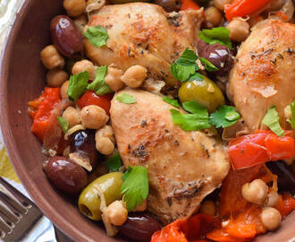 Slow Cooker Chicken with Olives and PeppersJump to Recipe