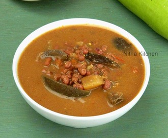Thattai Kottai Surakkai Kuzhambu | Red Chori Beans Curry | Karamani Bottle Gourd Gravy