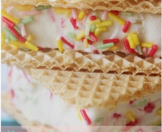 Funfetti Cake Batter Ice Cream Sandwiches