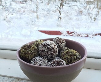 Raw snö-chokladbollar