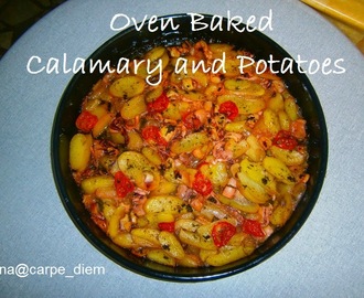 Lignje sa krumpirima iz pećnice / Oven Baked Calamary and Potatoes