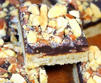 Soft Chewy Toffee Almond Squares - 52 Cookie Recipes and Catering or Church Potluck Desserts