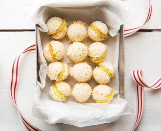 Coconut Macaroon Sandwiches with Lime Curd