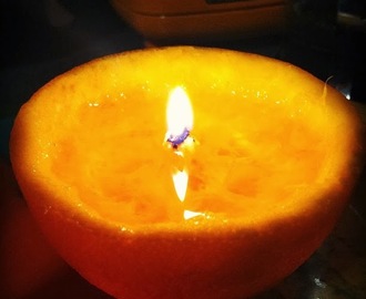 Una candela da una arancia. Una originale e profumata idea per creare l'atmosfera