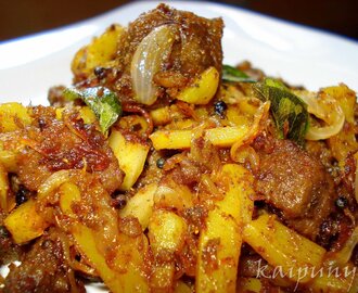 Koorka Irachi(Chinese potato & Beef ) Piralan