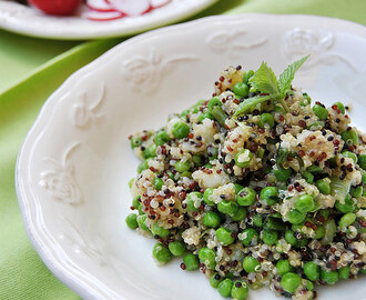Quinoa with peas and potatoes