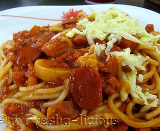 Pinoy Style Sweet Spaghetti