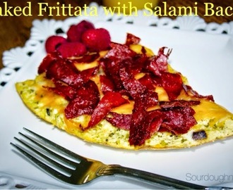 Baked Frittata with Salami Bacon