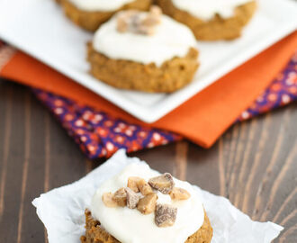 Spiced Pumpkin Cookies with Cream Cheese Frosting