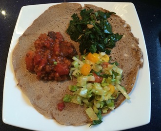 Ethiopian Lentil Stew & Teff-Chickpea Crêpes