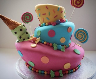 Topsy Turvy Candy Cake