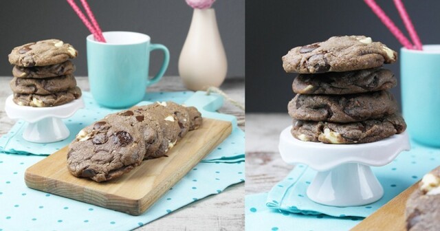 Soft Nutella Double Chocolate Chip Cookies – Cookie Friday with Nom Noms Treats of Life