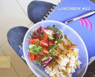 "Na szybko-lunchbox z parowaru", czyli lunchbox #12 i gotowany na parze kurczak w curry i lubczyku z ryżem jaśminowym i kukurydzą