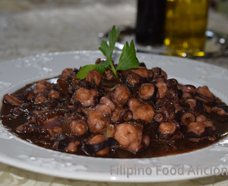 Adobong Pugita (Octopus Stewed in Soy Vinegar Sauce)