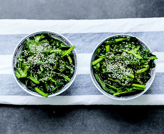 Sauteed Spinach in Sesame Oil