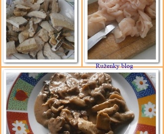 Kuřecí kousky na houbách (Straccetti di pollo con i funghi)