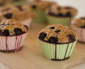 Flourless, Soy-Free Banana Blueberry Muffins