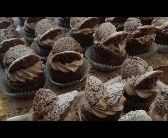 Les Cupcakes à la mousse au chocolat/حلوى بكريمة الشوكولا بطريقة سهلة