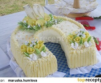 Svatební dort podkova