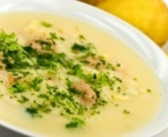 Krémová zemiaková polievka s párkom