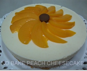 No Bake Peach Cheesecake