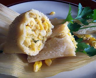 Sweetcorn Tamales with Roasted Green Chilies