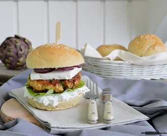 Fisch Burger mit Bärlauch und Schafskäse / Fish Burger Recipe with Wild Garlic