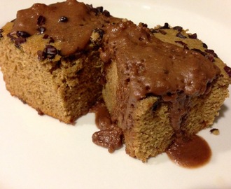 Japanese Sweet Potato Protein Cake with Chocolate Coconut Icing