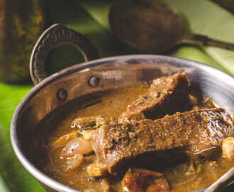 Chettinad Saiva Meen Kuzhambu / Vegetarian Fish Curry - Purattasi Special