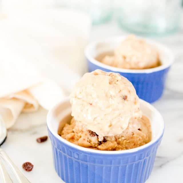 Healthy Oatmeal Raisin Cookie Dough “Ice Cream”