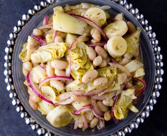 Zesty Artichoke and Palm Salad with Cannellini