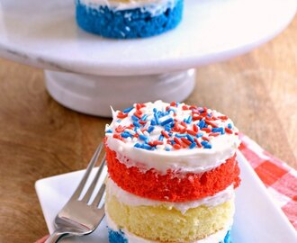 Red, White, and Blue Mini Cakes