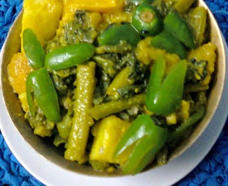Veg. Curry With Stems,Leaves Of Bottle Gourd/Lau Shak Curry