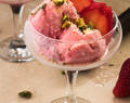 Rose Water and Strawberry Buttermilk Sherbet