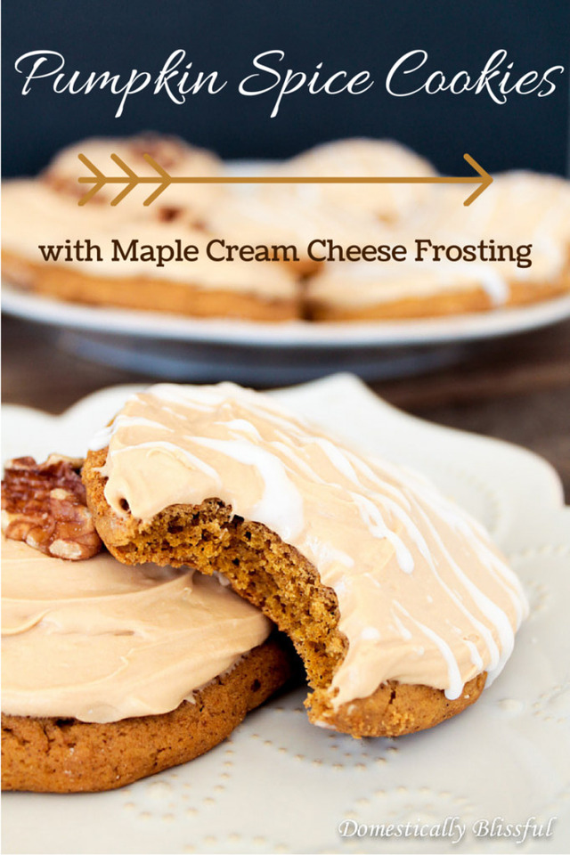 Pumpkin Spice Cookies with Maple Cream Cheese Frosting